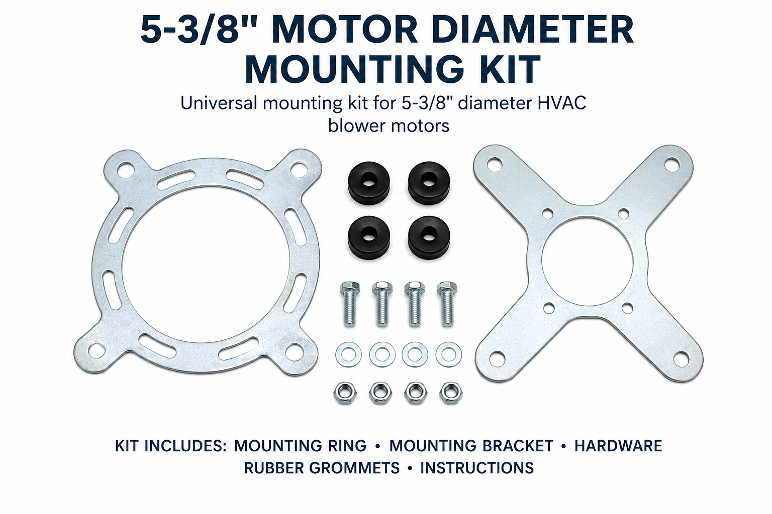 5.3" Motor Diameter Mounting Kit from Cool Breeze Direct