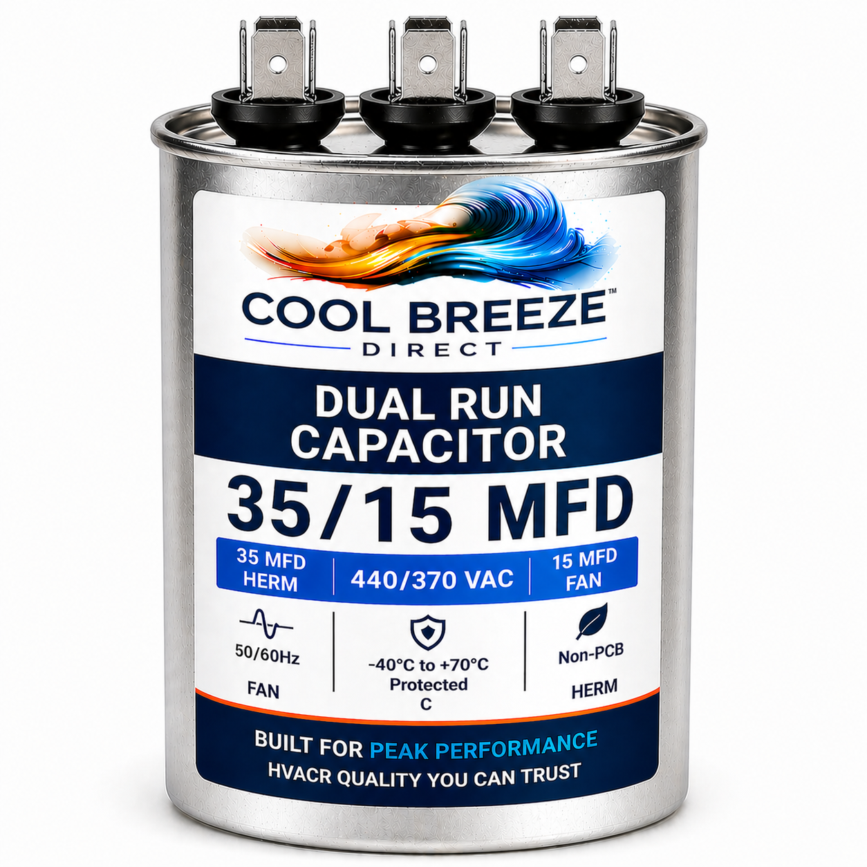 Dual Run Capacitor | HVAC Replacement Capacitor | Multiple Sizes Available