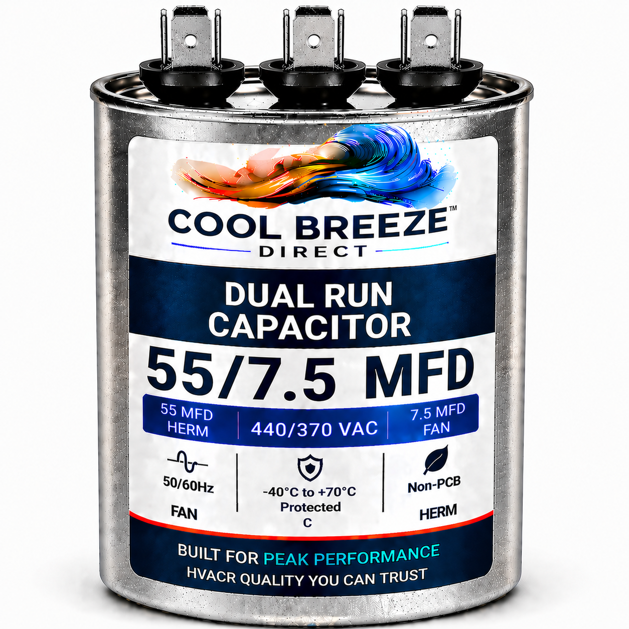 Dual Run Capacitor | HVAC Replacement Capacitor | Multiple Sizes Available