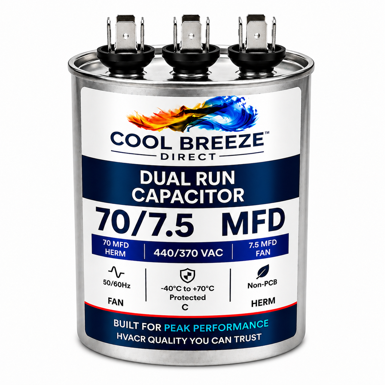Dual Run Capacitor | HVAC Replacement Capacitor | Multiple Sizes Available