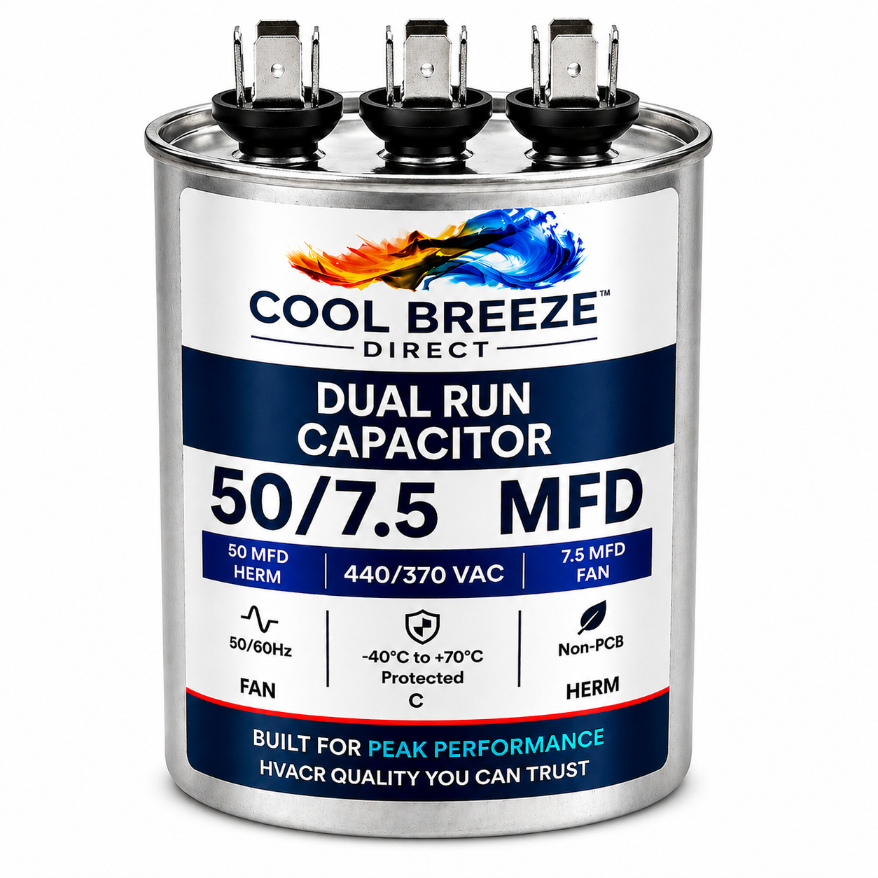 Dual Run Capacitor | HVAC Replacement Capacitor | Multiple Sizes Available