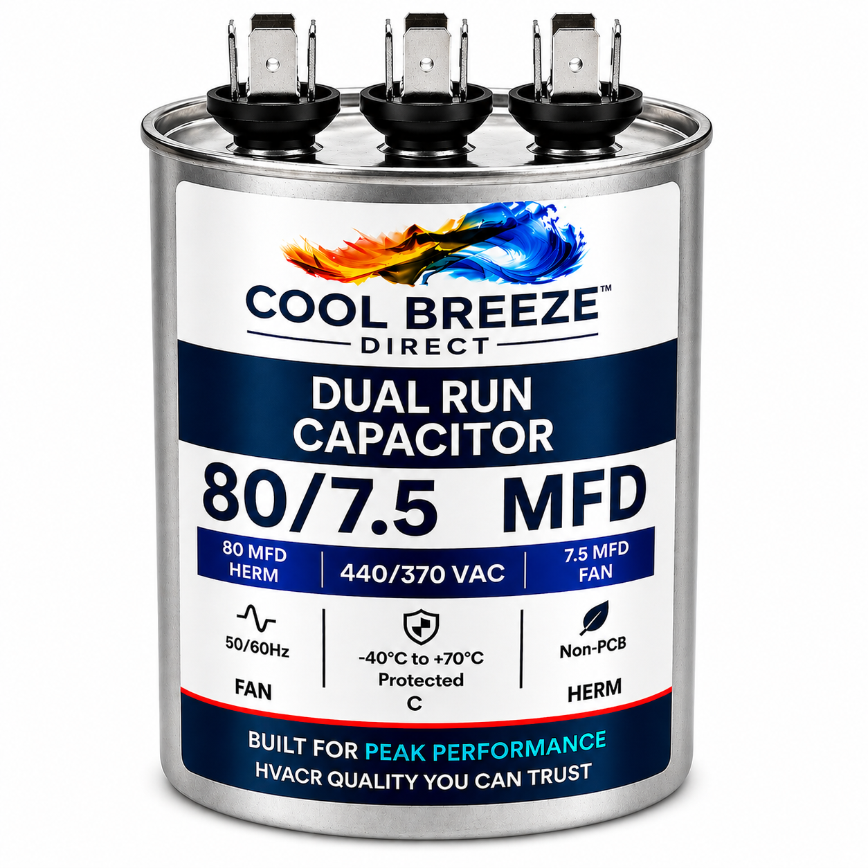 Dual Run Capacitor | HVAC Replacement Capacitor | Multiple Sizes Available
