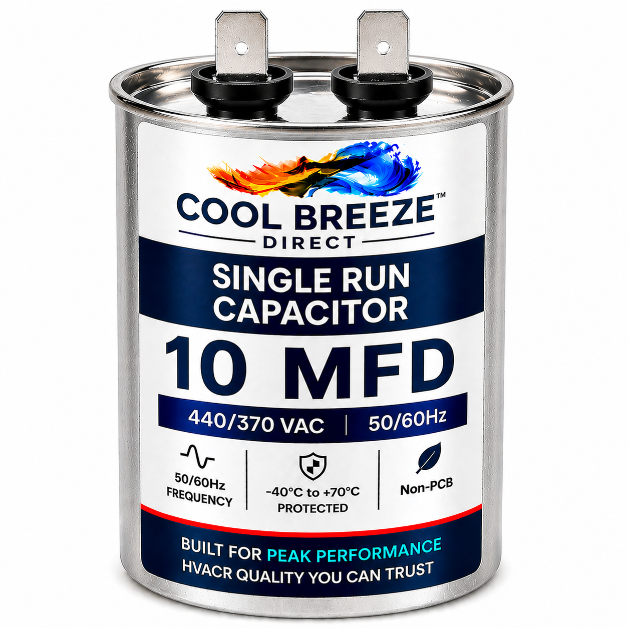 Single Run Capacitor | HVAC Replacement Capacitor | Multiple Sizes Available
