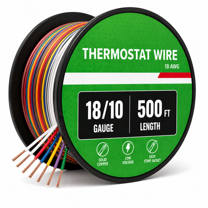 18/10 Thermostat Wire (18 AWG, 10 Conductor) | HVAC Control Wire